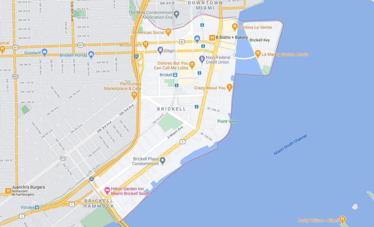 mapa Brickell Miami