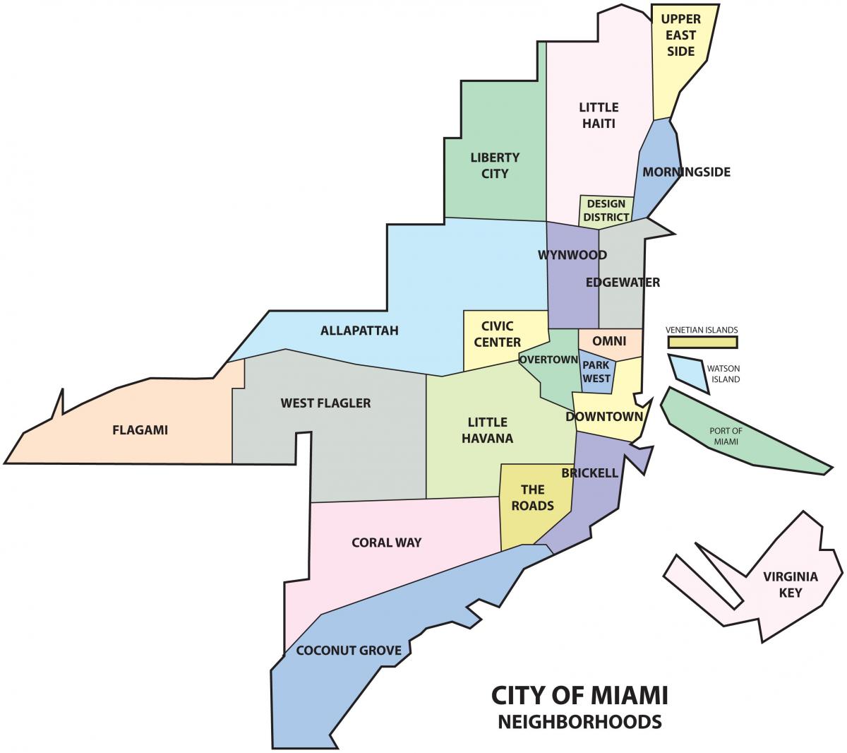 miasto Miami-mapa