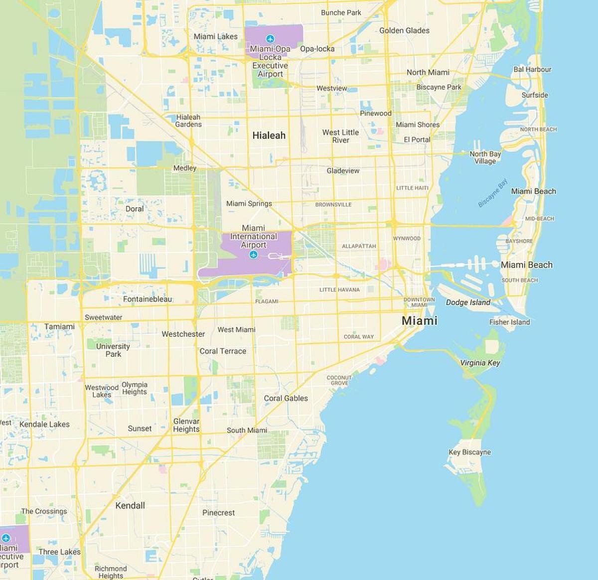mapa Miami