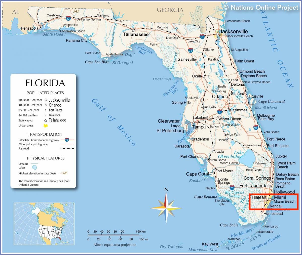 Miami na mapie