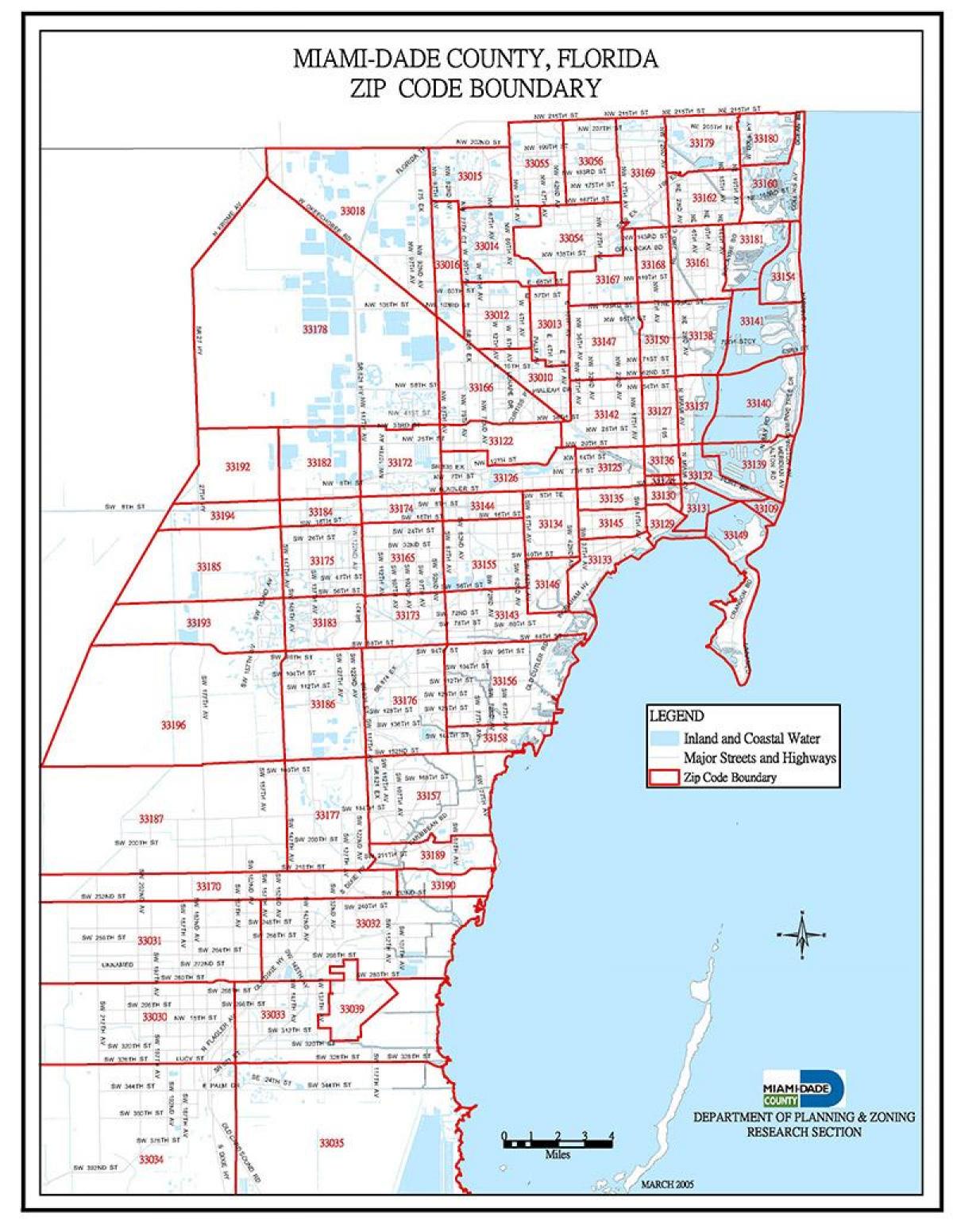 Kod pocztowy Miami mapie