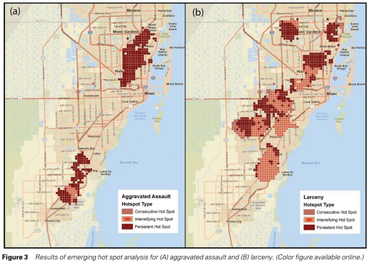 Mapa przestępczości w Miami