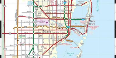 Płatne drogi w Miami mapie