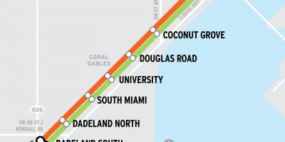 Mapa metra w Miami