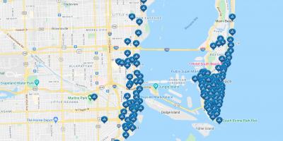 Miami rowerze mapie
