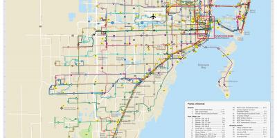 Transport publiczny w Miami mapie