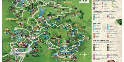 Zoo w Miami mapie